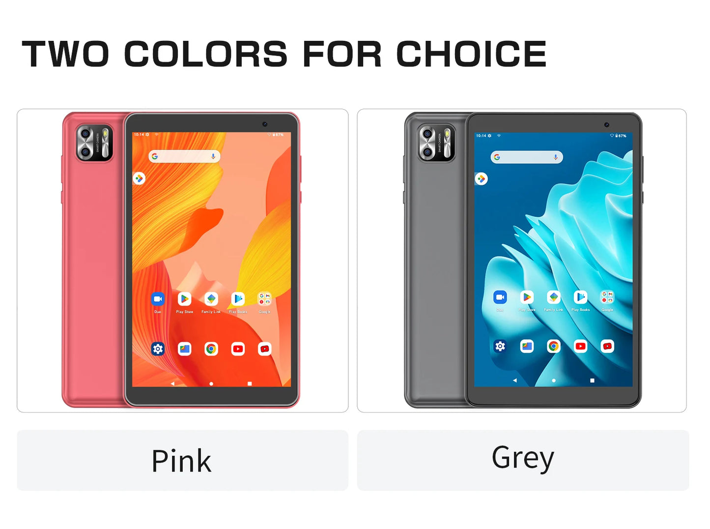 PRITOM 8 Inch Tablet Android 13, 8GB RAM, 64GB ROM, WiFi