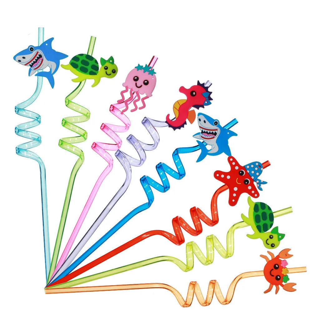 4th Birthday Sea Animal Decoration Blue Foil Balloon 32inch