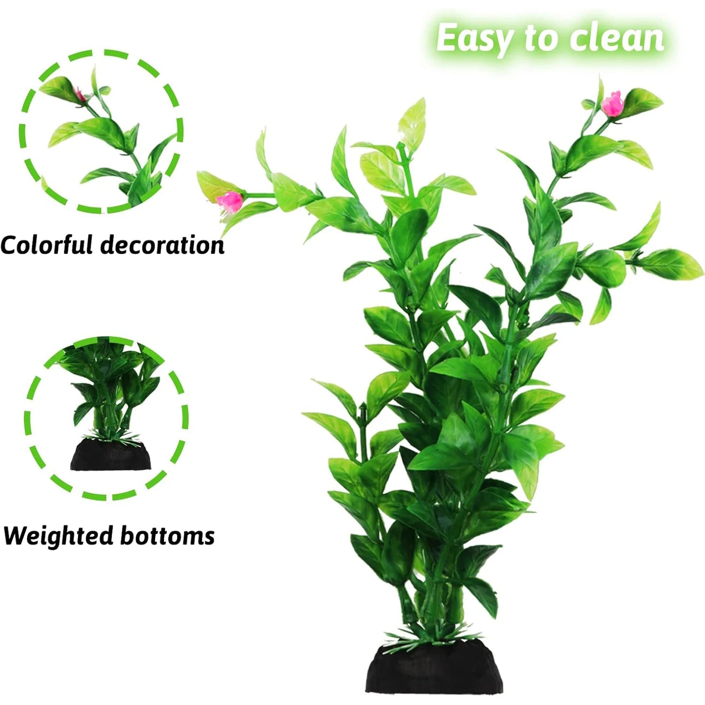 Fish Tank Accessories Green Plants 10pcs Green Fish Tank Decorations Aquarium Artificial Plastic Plants Decor Plastic Plants