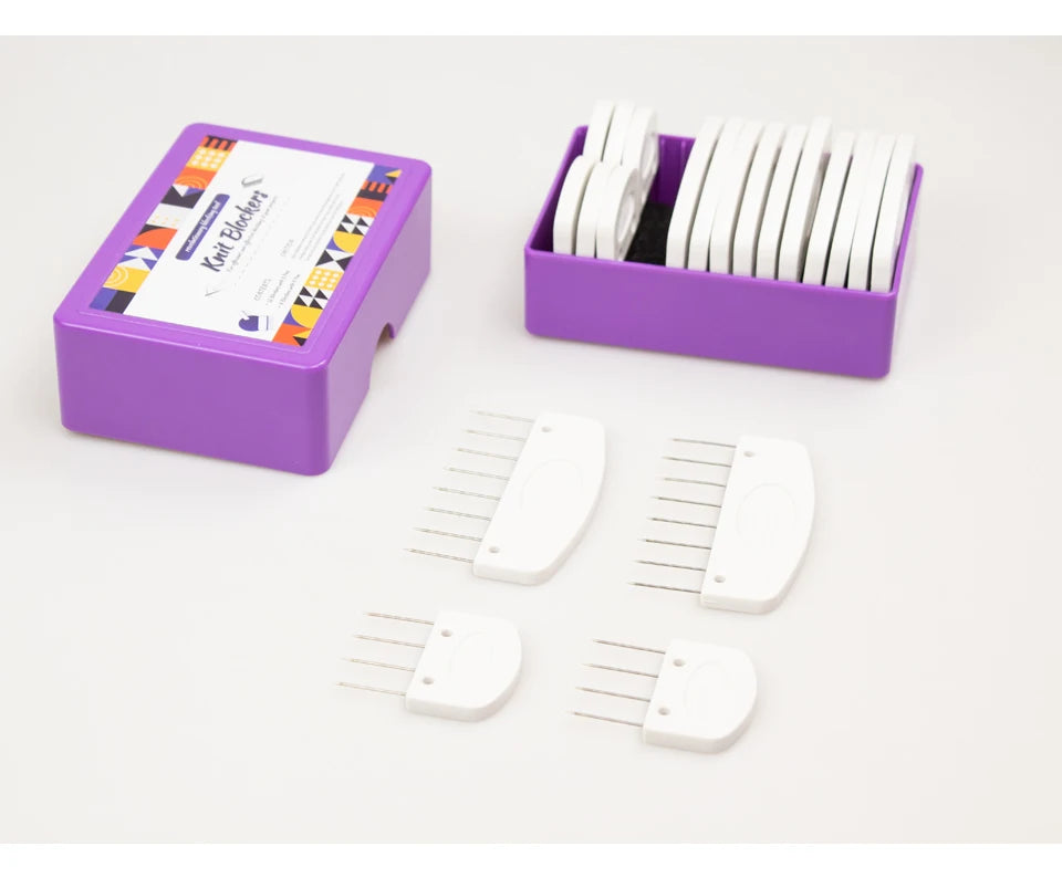 Knit Blockers Set 20 Pieces Stainless Steel Blocking Mats and Pins for DIY Knitting and Crocheting Projects