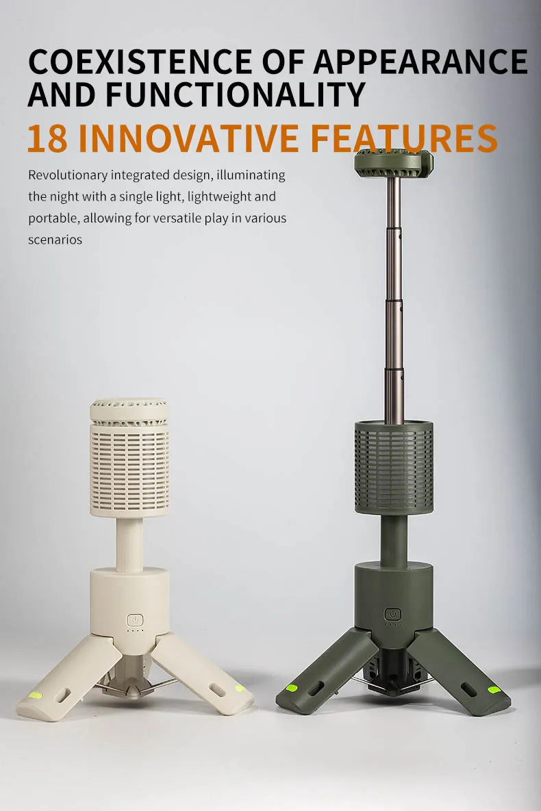 Folding Camping Light Portable Telescopic Lanterns 10000mAh Waterproof Magnetic Lamp with Triangle Stand Base