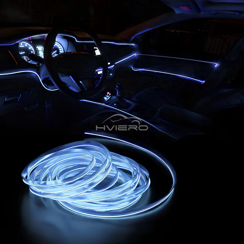 1M/2M/3M/5M Car Interior LED Strip Flexible Neon Lights USB