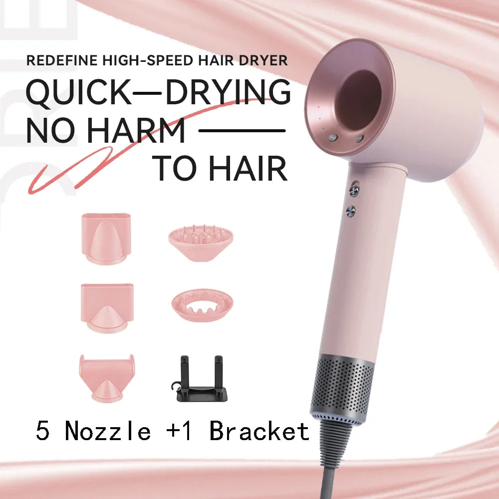 Negative ion hair dryer with high speed and no blades High power silent and quick drying Portable, suitable for home and travel
