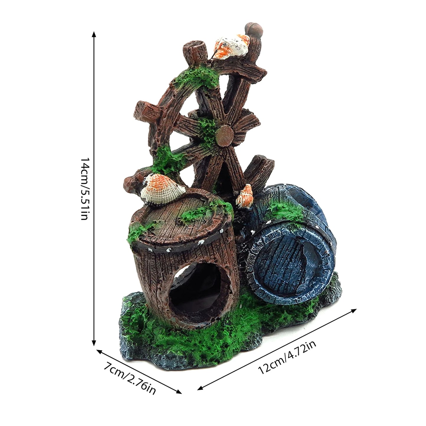 Fish Tank Artificial Bridge Resin Landscape Decoration Bridge Aquarium Equipment Accessories Ornament Cave Aquatic Pet Fish