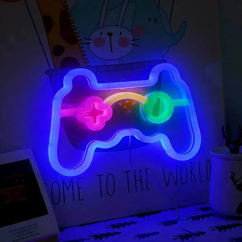 Gamer Neon Sign Lights USB Battery Powered Controller Lamp