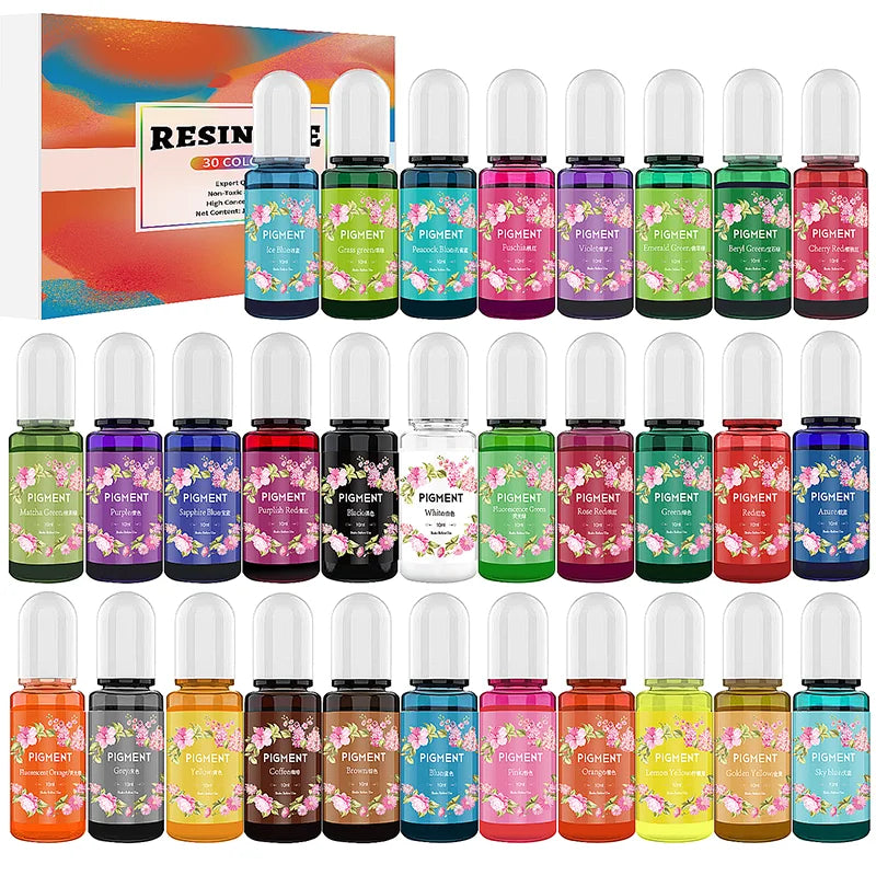 Epoxy Resin Pigment Set Liquid Coloring Agent for DIY Crafts