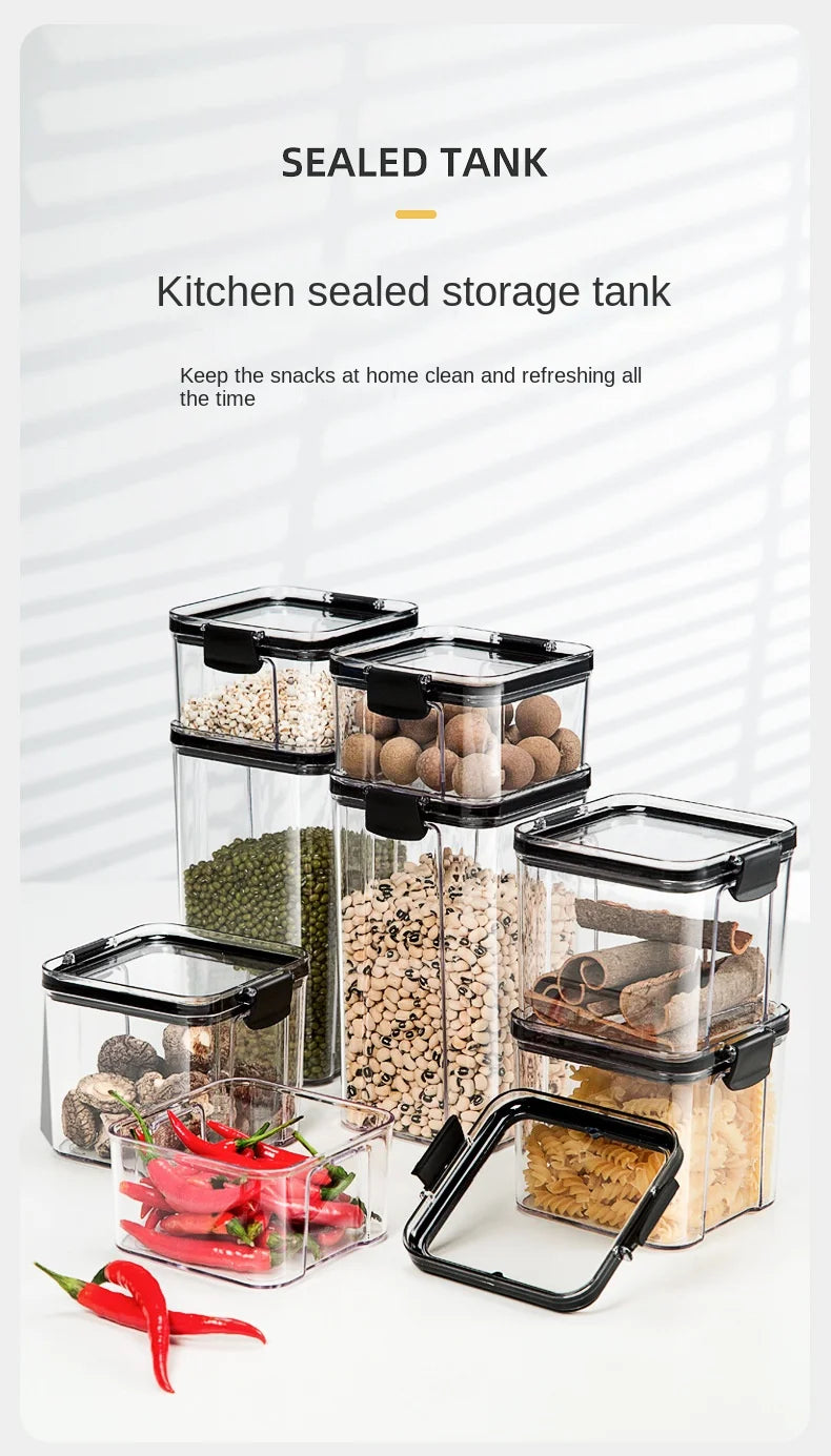 Kitchen Grain Storage Jars Set β Moisture-Proof Organizer for Seasonings
