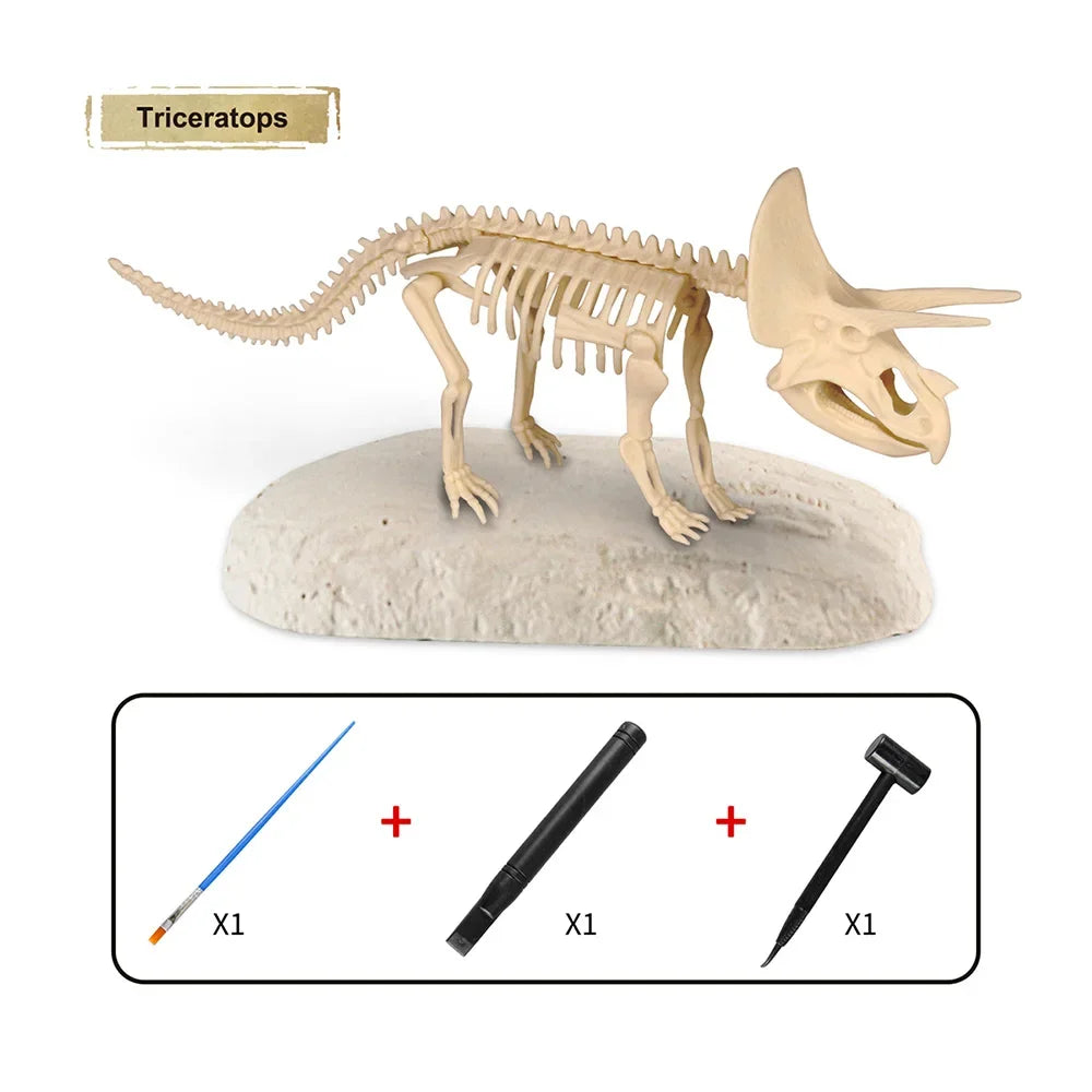 Dinosaur Fossil Excavation Kit for Kids Educational Archaeological Digging Adventure with Realistic Skeleton Models Perfect Gift for Boys and Girls
