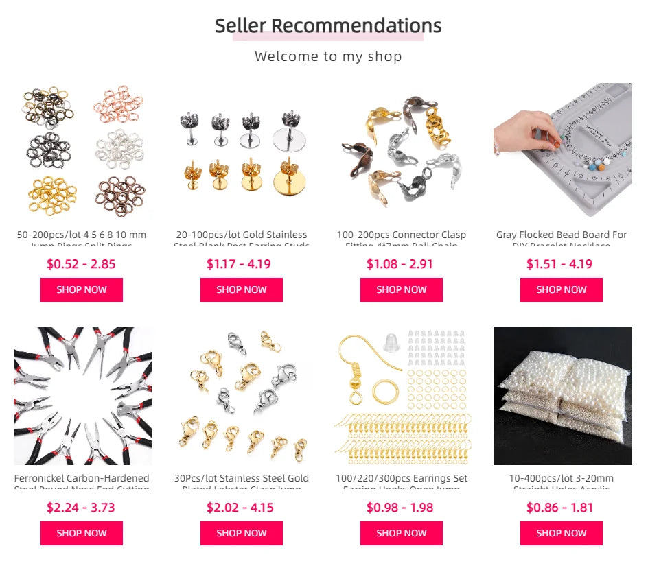 Alloy Accessories Jewelry Findings Set for DIY Jewelry Making