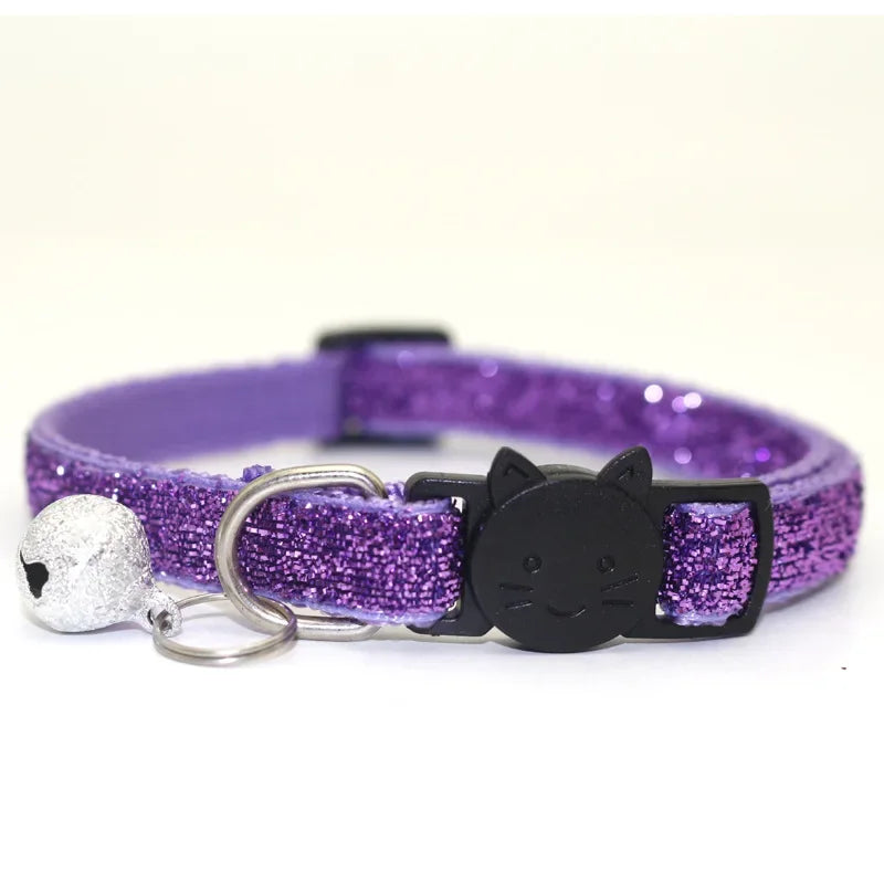 Cat Collar Colors Reflective Breakaway Neck Ring Necklace Bell Pet Products Safety Elastic Adjustable with Soft Material