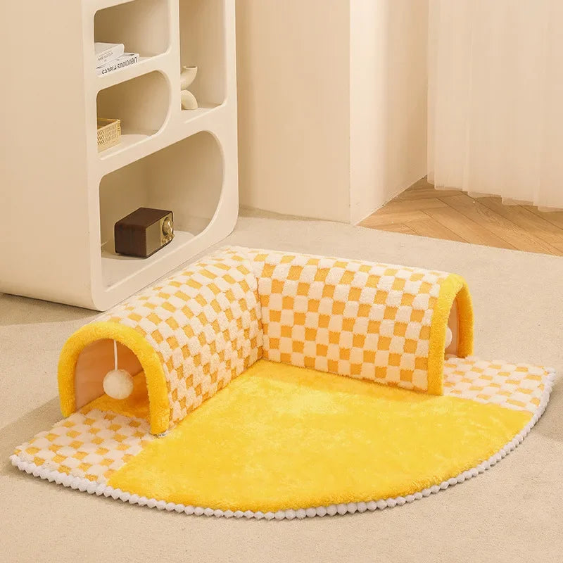 Tunnel Cat Nest Four Seasons Can Be Used Removable Easy To Clean Hiding House Closed L Channel Fall Winter Models Cats Pads