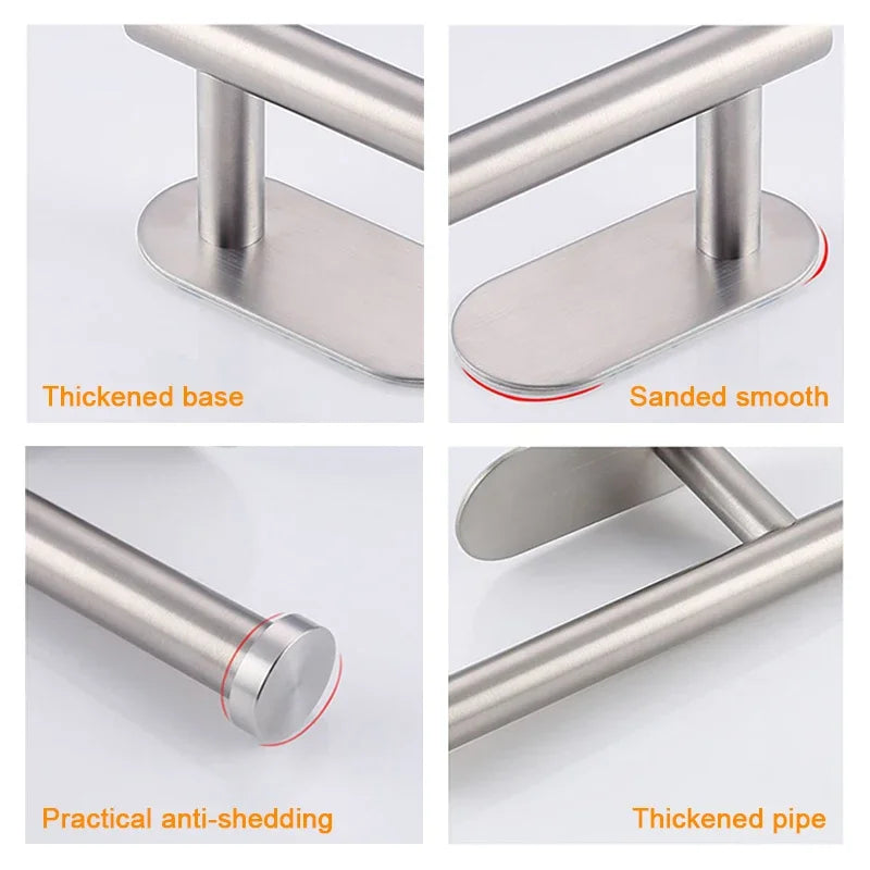No Drilling Toilet Paper Holder SUS304 Stainless Steel Self Adhesive Wall Mount Dispenser for Bathroom Kitchen