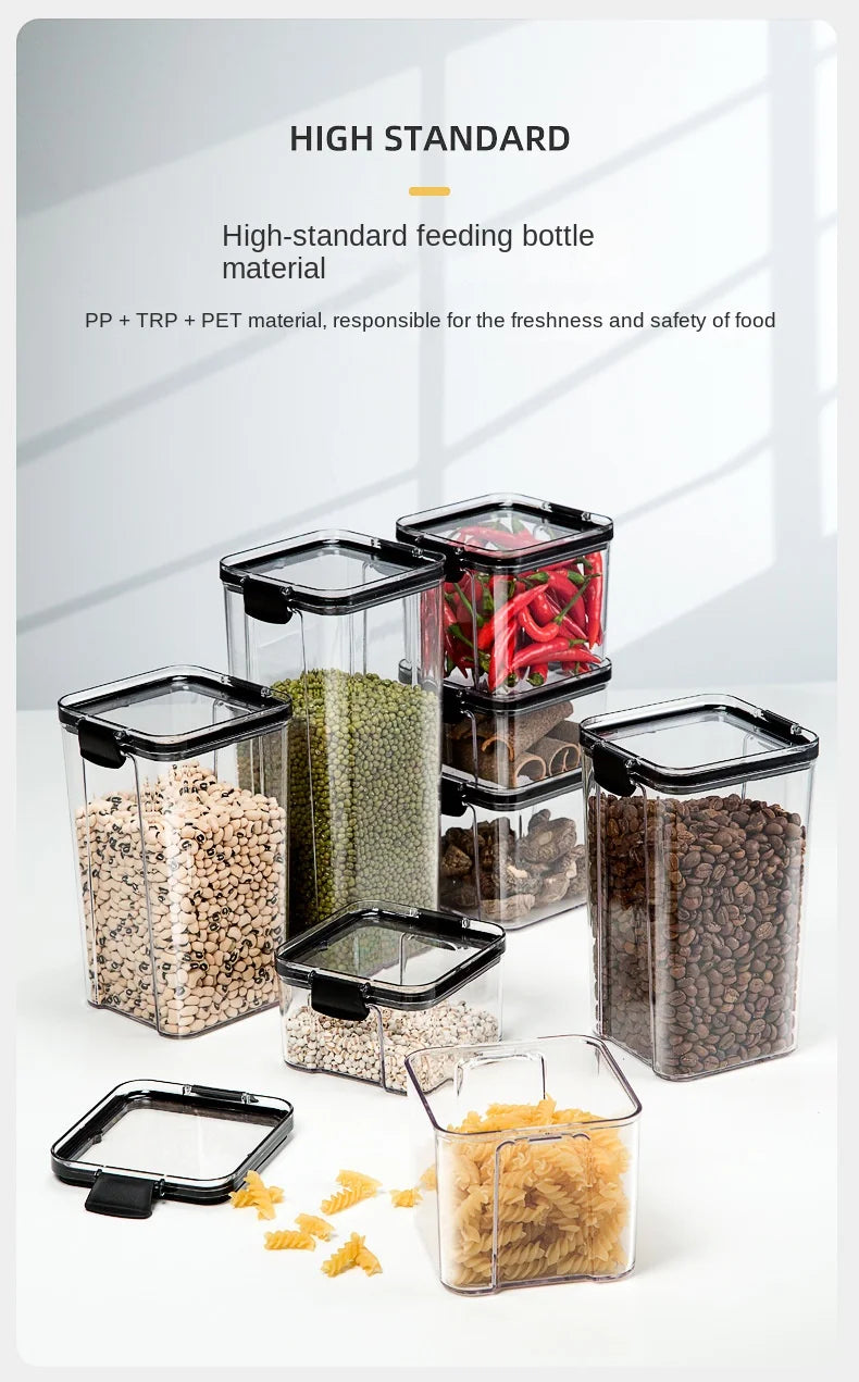 Kitchen Grain Storage Jars Set β Moisture-Proof Organizer for Seasonings