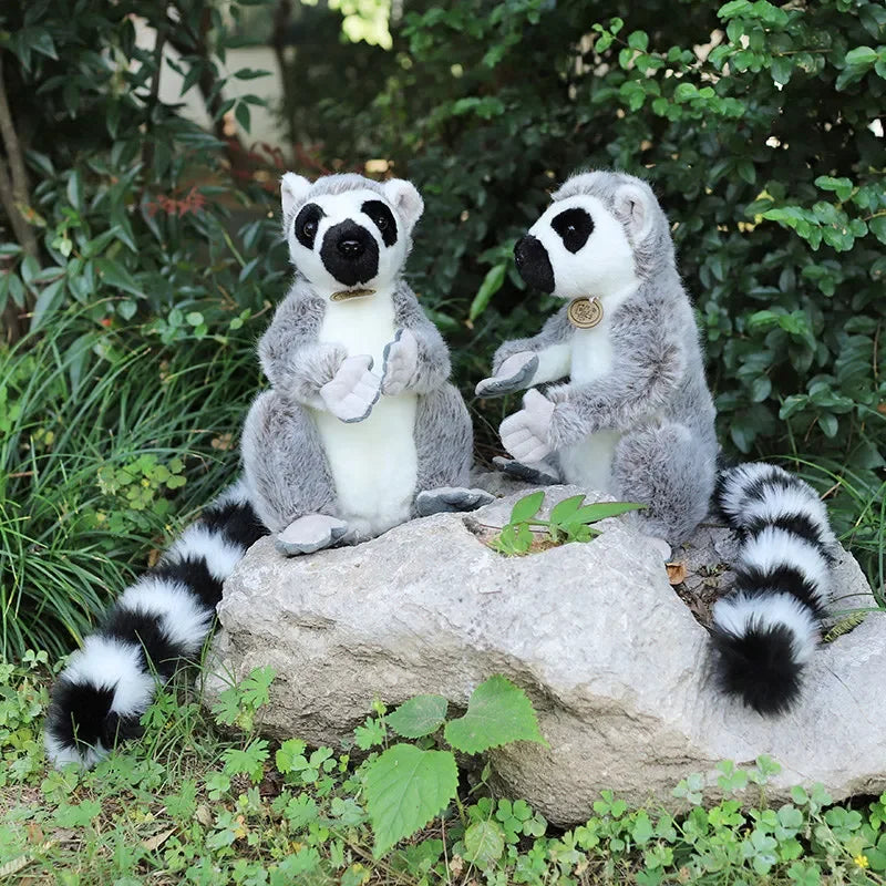 28cm Wild Lemur Plush Stuffed Animal Toy with Short and Long Arms for Kids and Adults