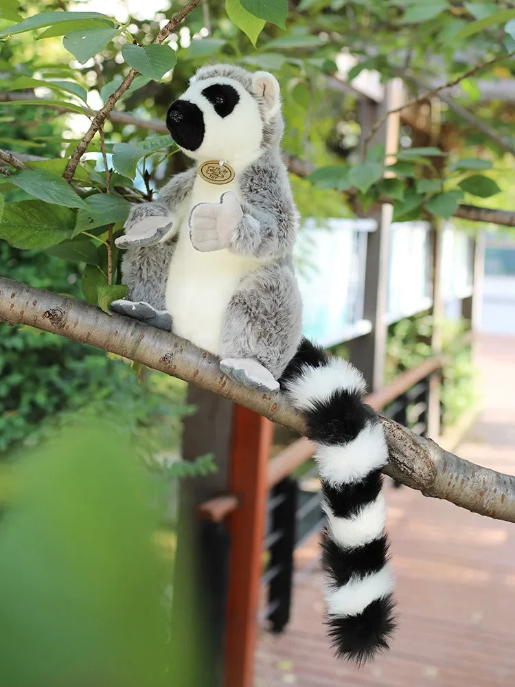 28cm Wild Lemur Plush Stuffed Animal Toy with Short and Long Arms for Kids and Adults