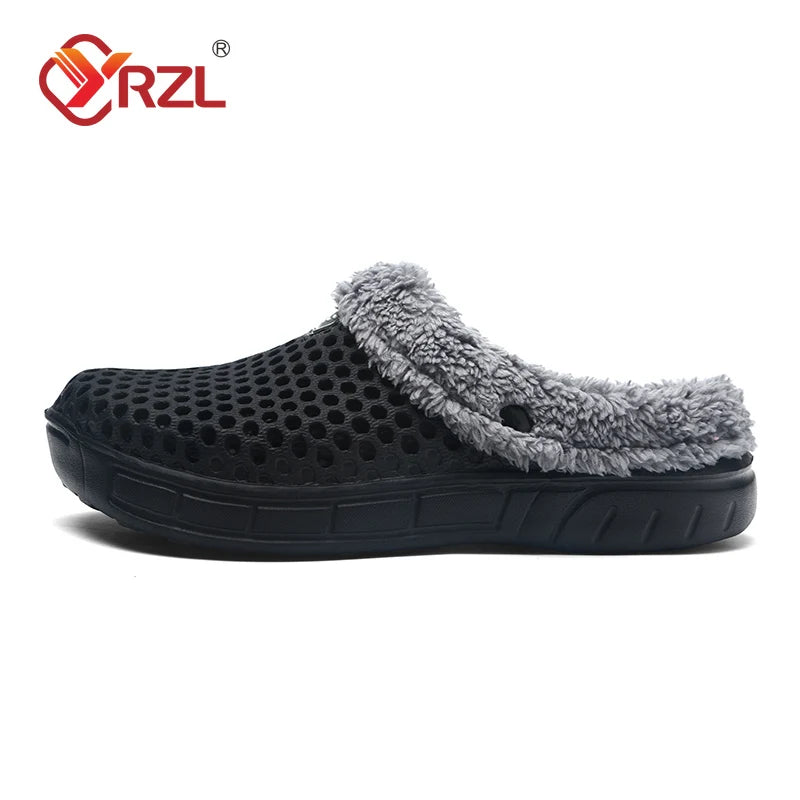 YRZL Winter Slippers Men Women Indoor Warm Non Slip Clogs
