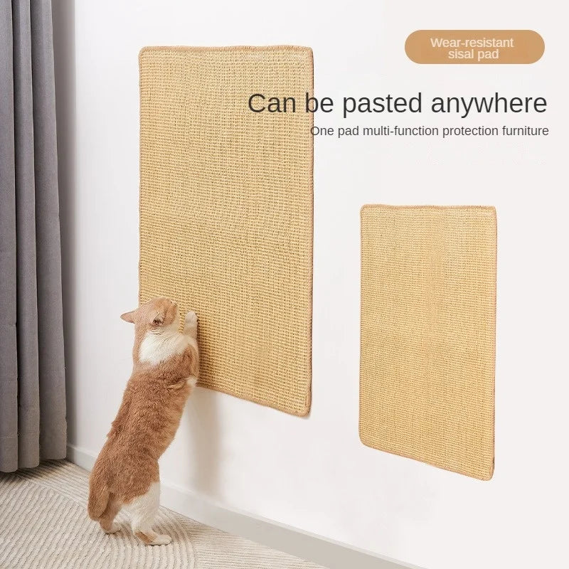 Scratcher Sisal Hemp Board Wall Pad Furniture Protective Scratching Post For Cat Paw Training