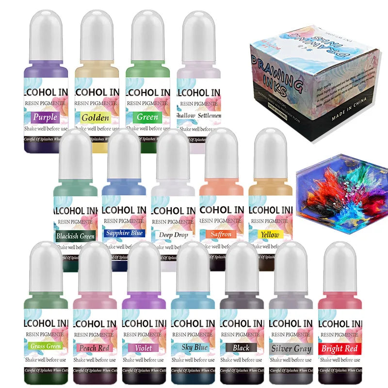 Epoxy Resin Pigment Set Liquid Coloring Agent for DIY Crafts