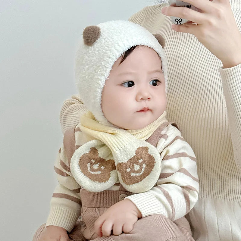 Simple Fashion Baby Scarf Candy Color Woolen Knitted Scarves for Kids Winter Warm Neckerchief