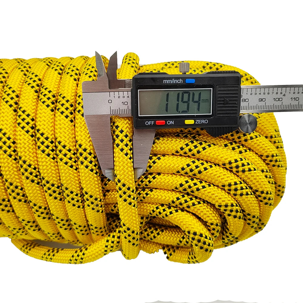 12mm 50m Outdoor Climbing Rope Static Rescue Rope for Mountaineering and Emergency Survival Gear