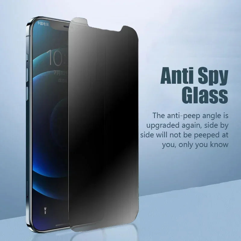 1-2PCS Privacy Screen Protector for iPhone 15 14 13 12 11 16 Pro Max Mini SE 2020 Anti-Spy Glass