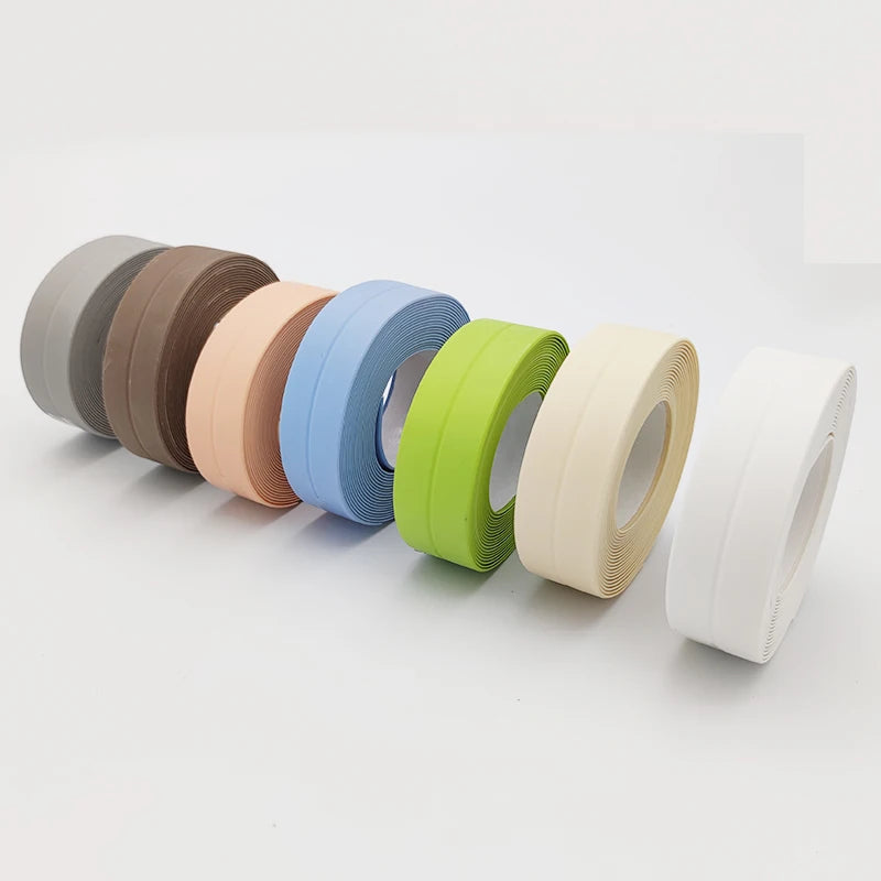 Shower Bath Sealing Tape Strips PVC Self Adhesive Waterproof