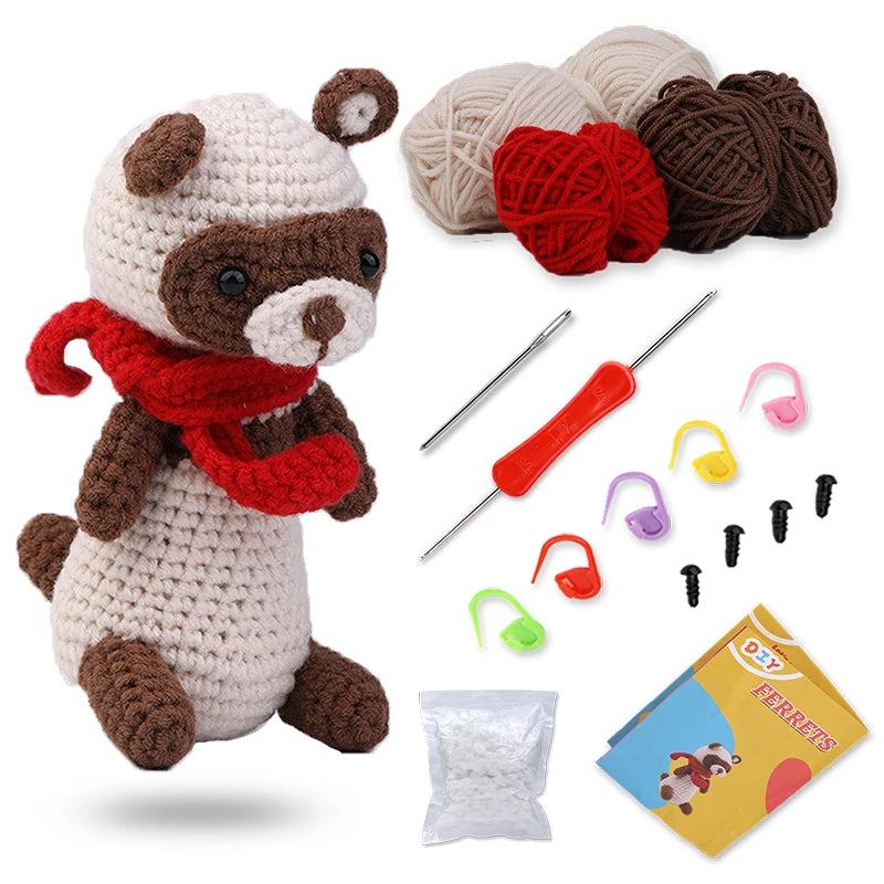 KRABALL Crochet Animal Kit for Beginners with Video Tutorial