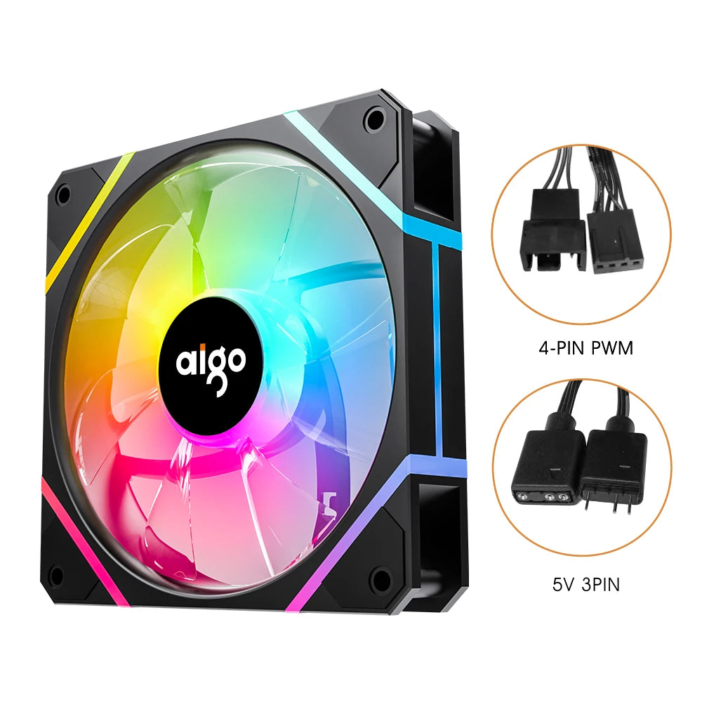Aigo AM12PRO RGB Fan 120mm PC Cooling Kit 4pin PWM