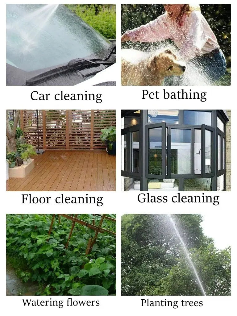 Pistola de agua para lavado de autos a alta presión Herramientas para lavado de autos domésticos Varilla de extensión de metal Revestimiento de goma Riego manual de jardines