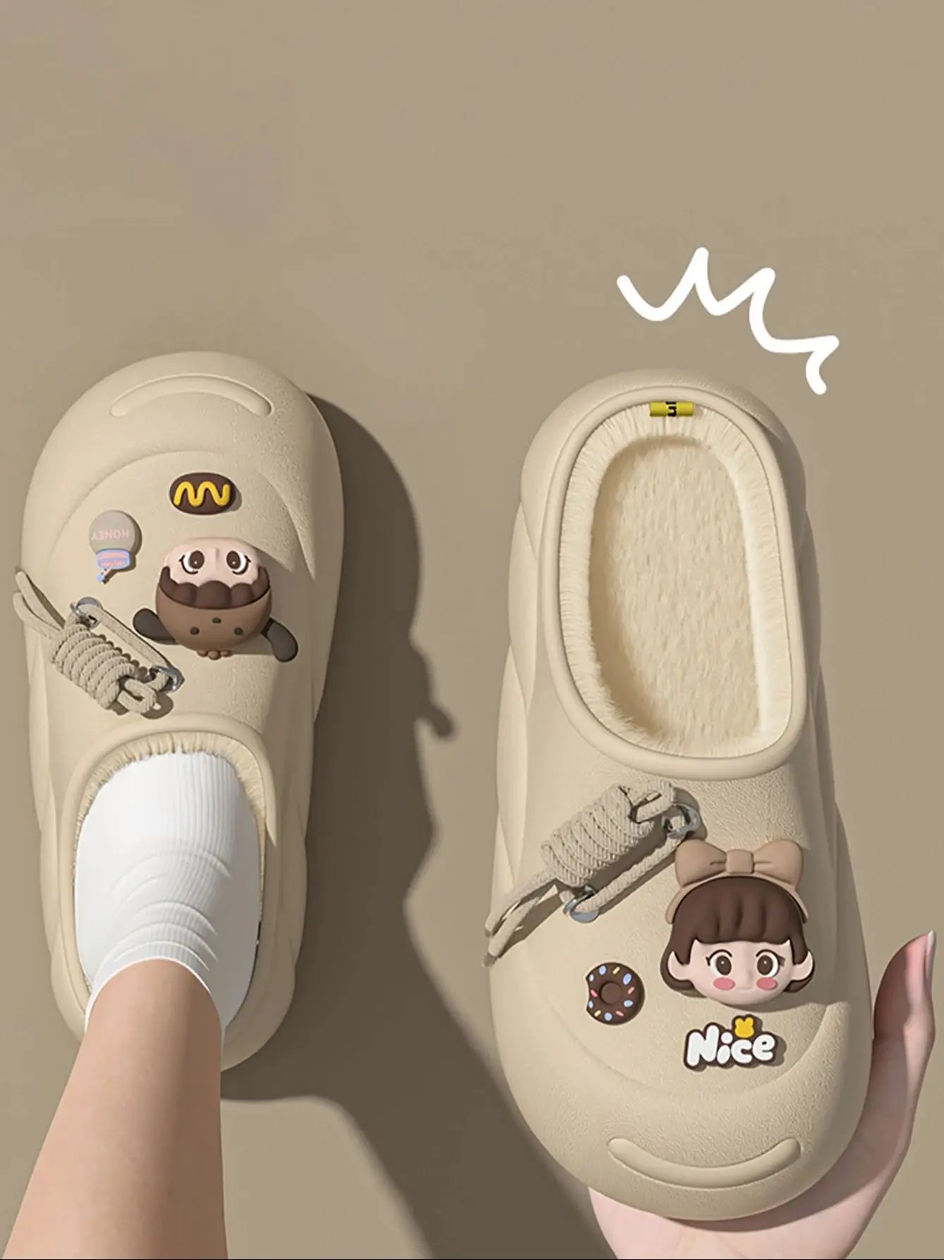 Winter Cartoon Damen Warme Hausschuhe mit Rutschfestem EVA