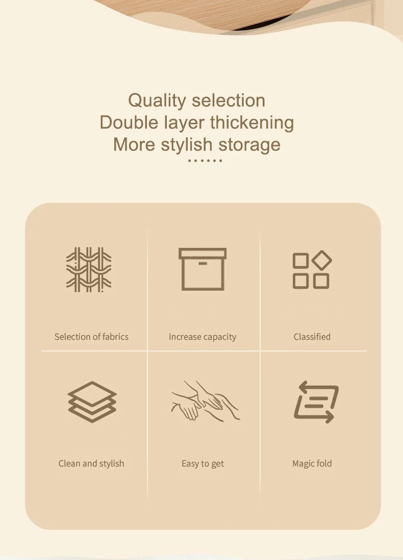 1pc Foldable Clothes and Miscellaneous Storage Box with Steel Frame