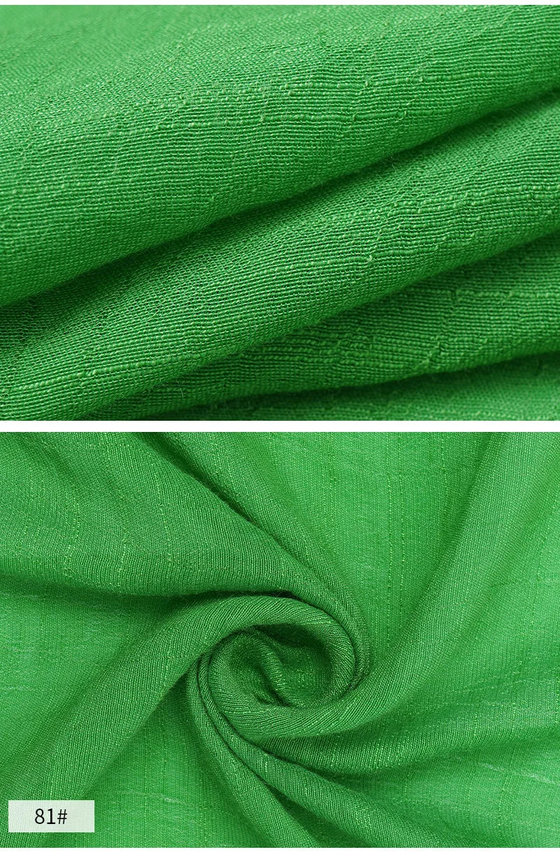 Solid Color Imitation Hemp Bamboo Crepe Fabric 5M 2M 1M 0.5M Soft Breathable Vibrant DIY Dress Gauze Curtain Bedding