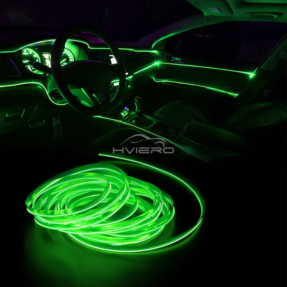 1M/2M/3M/5M Car Interior LED Strip Flexible Neon Lights USB