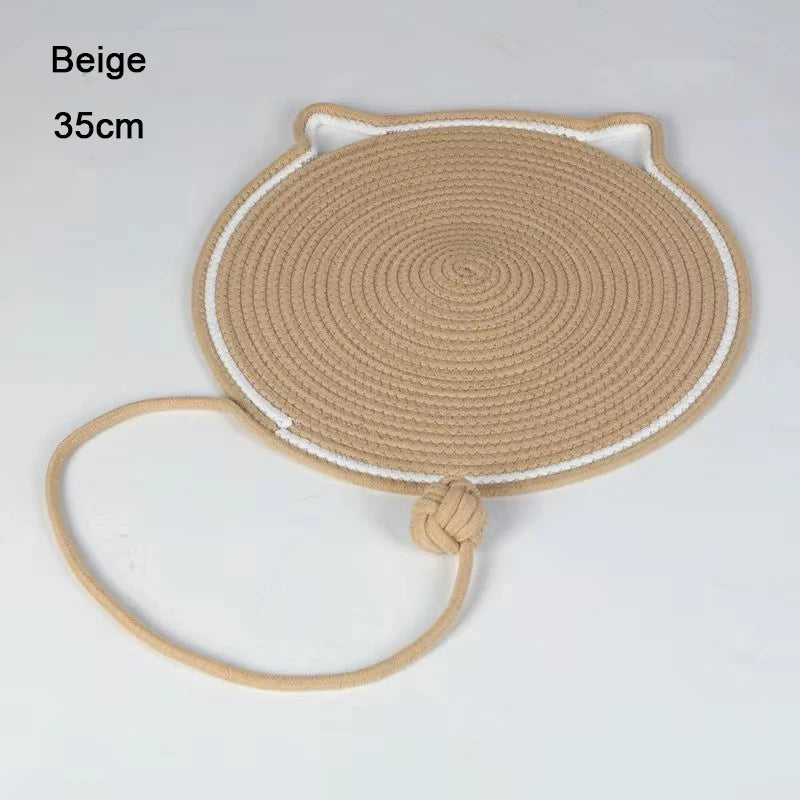 Cotton Rope Cat Scratching Post Mat Cat Scratcher Tool Funny Cat Toys for Grinding Claws Wear-Resistant Cat Scraper Pet Product