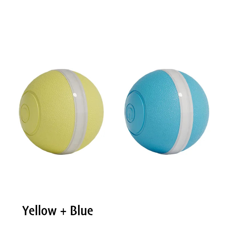 Silent Electric Smart Ball Cat Toys Automatic Rolling Interactive Ball USB LED Light Pet Toy Dog Cat Teaser Training 1~2pcs