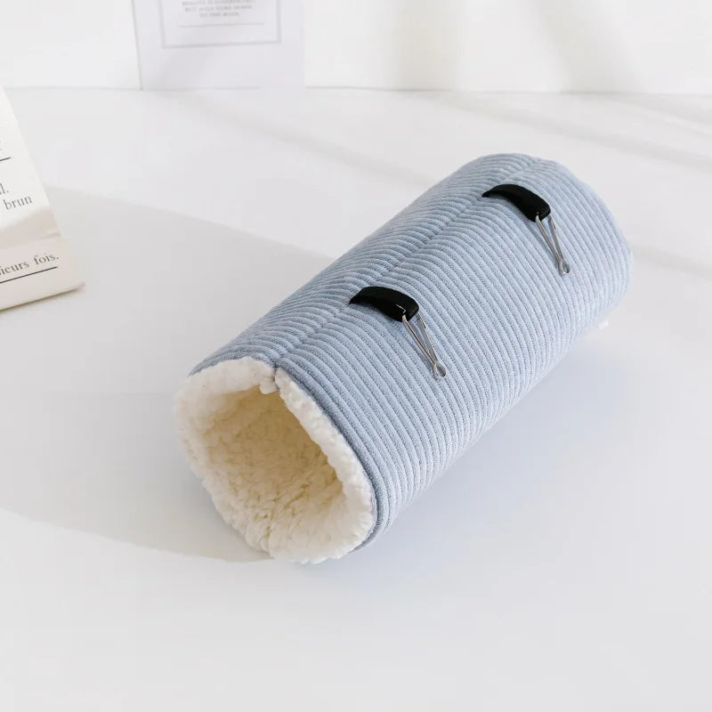 Hamster Tunnel Hammock for Small Animals Warm Squirrel Hedgehog Rabbit Chinchilla Bed Cage Plush House Nest Hamster Accessories