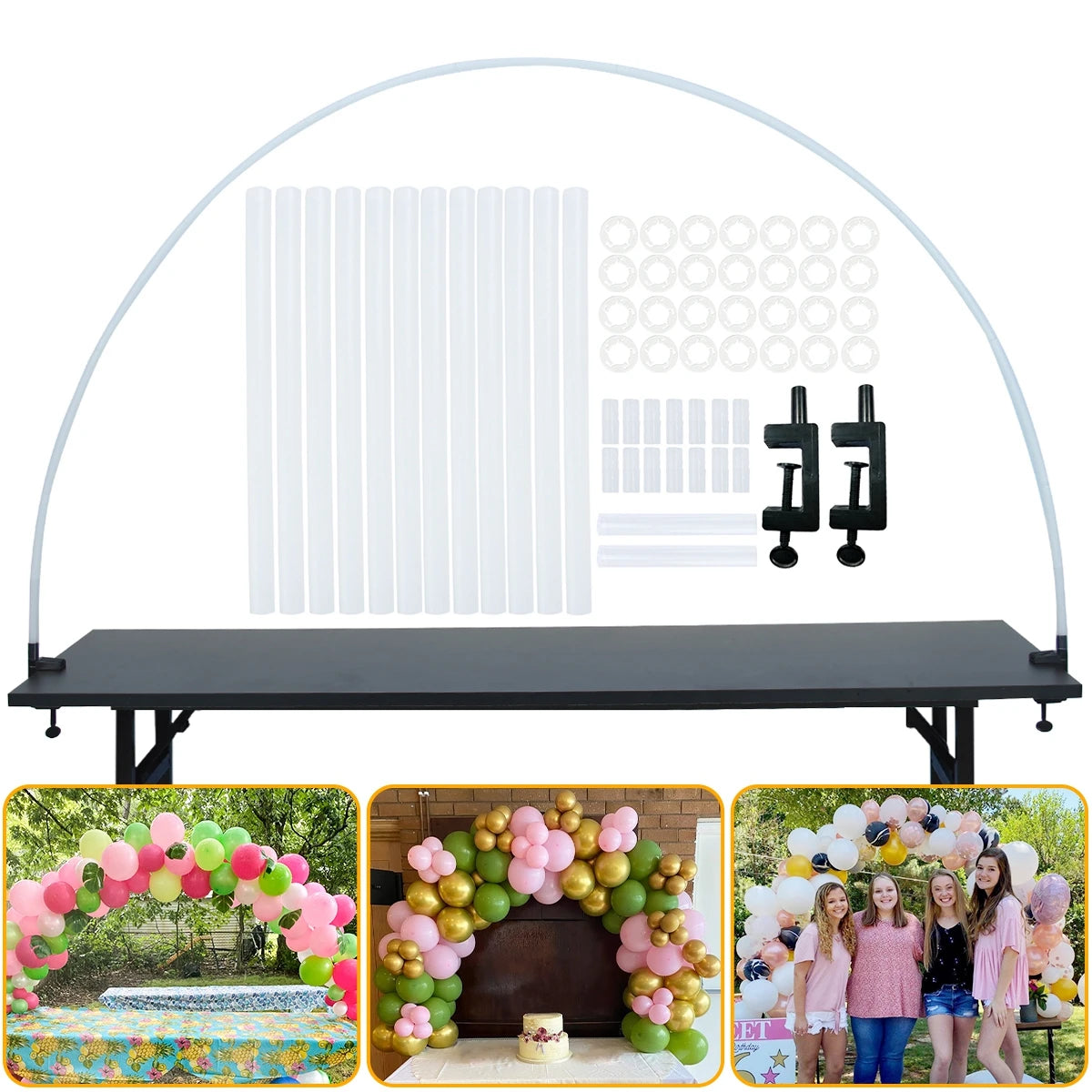 Adjustable Table Balloon Arch Stand Holder for Party Decor