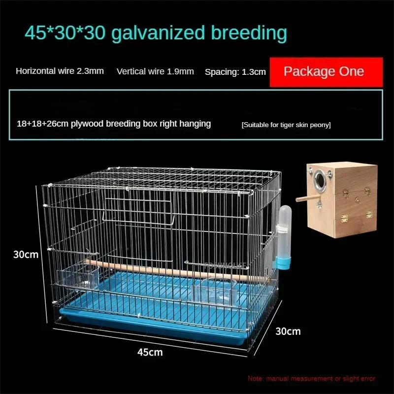 Garden Outdoor Portable Cage Thick Iron Birdcage Large Electroplating Starling Breeding Cage Budgie Bird Cage Bird Accessories W