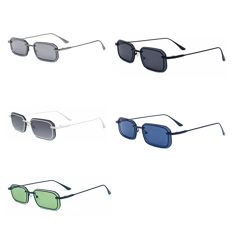 CATERSIDE Retro Punk Sunglasses UV400 Small Frame Fashion Eyewear