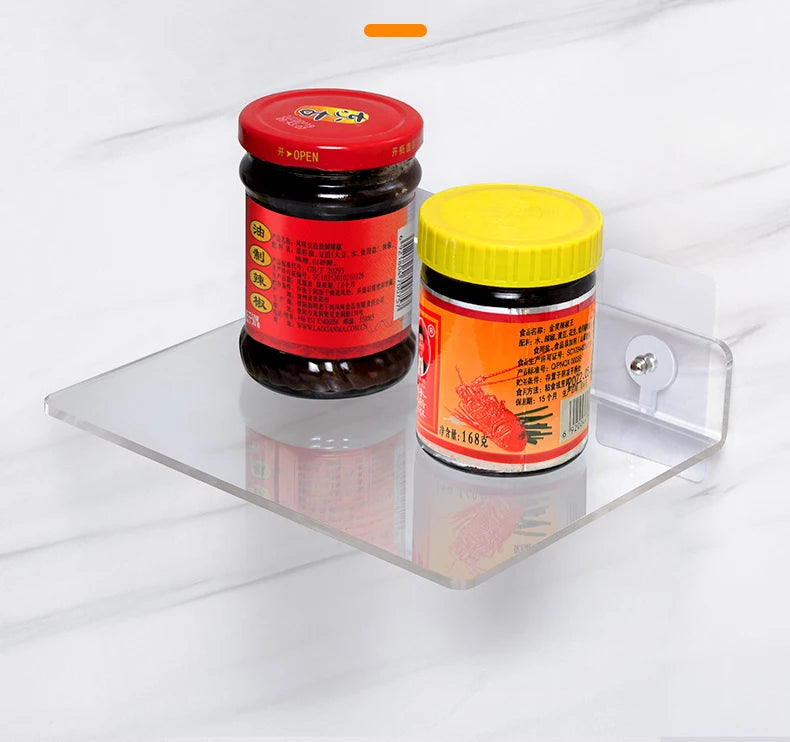 Invisible Acrylic Floating Wall Ledge Shelf for Kids Bookshelves and Bathroom Storage