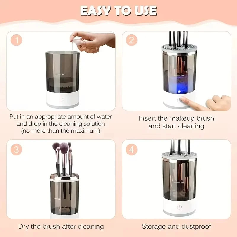 3 In 1 Electric Makeup Brush Cleaner USB Plug Portable Dryer