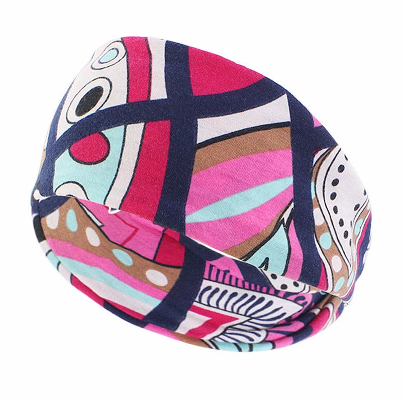 Headbands For Women Solid Color Elastic Wide Turban Headwrap Yoga Makeup Hair Accessories