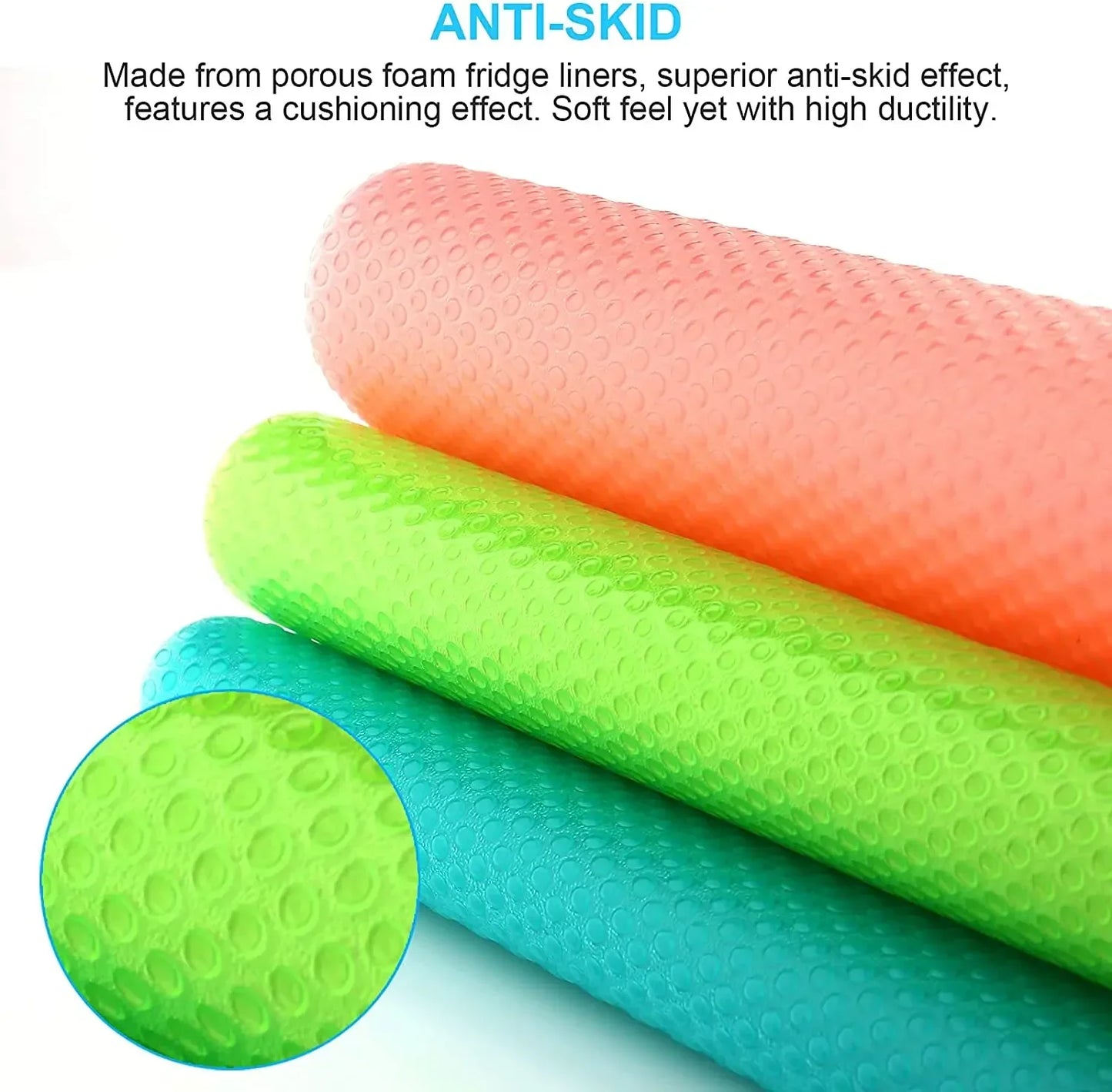 Washable Refrigerator Mats Set - 1/3/5PCS Durable Shelf and Drawer Liners