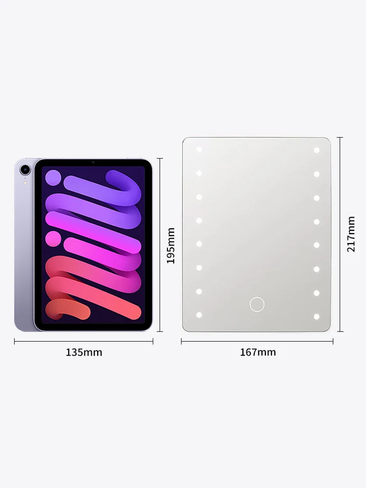 Makeup Mirror With 16 LEDs Touch Dimmer USB Battery Operated Portable Cosmetic Mirror For Tabletop Bathroom And Travel