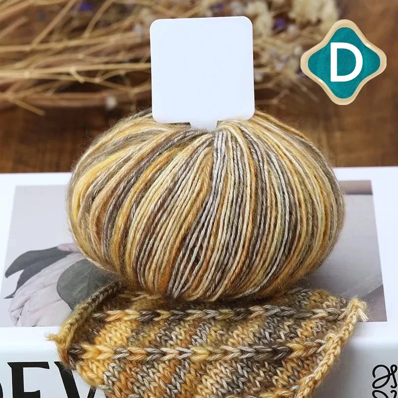 50g/Ball Combed Cotton Gradient Yarn for Soft DIY Knitting