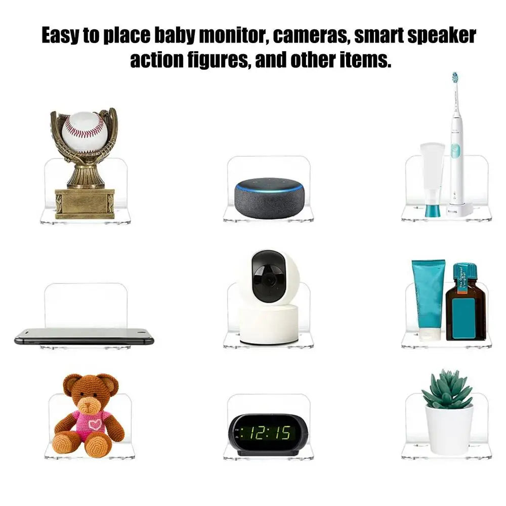 Wall Mounted Storage Holders Vinyl Acrylic Display Shelf Rack