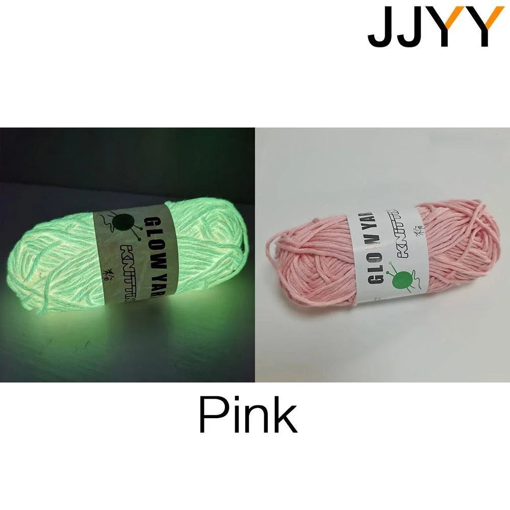 JJYY Fluorescent Luminous Soft Solid-color Thread 50m DIY Craft