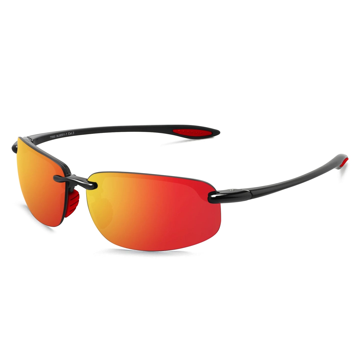 JULI Sports Sunglasses for Men Women UV400 TR90 Rimless 8001