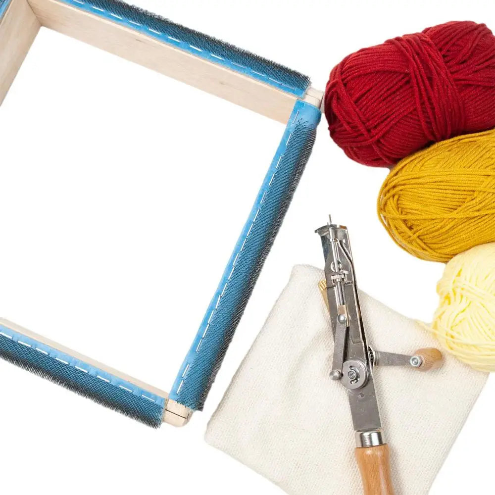 Square Wooden Embroidery Hoop Gripper Strips for Punch Needle Frame Sewing Quilting and DIY Projects