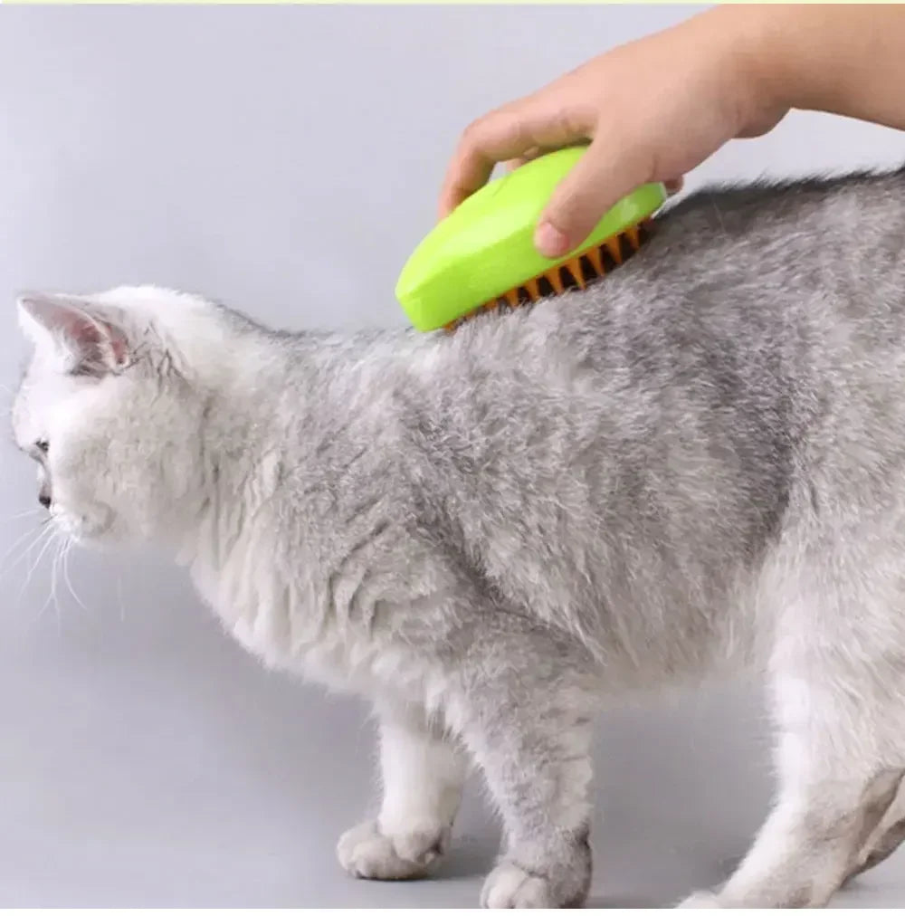 Dog Cat Steamy Brush Electric Sprayer 3 in 1 Grooming Tool